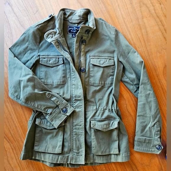 Lucky Brand rugged military-style M65 field jacket, women's XS, olive green, - Picture 12 of 12